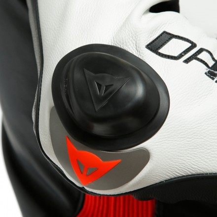 Dainese Laguna Seca 5 perf 1pc Black/White/Red Fluo